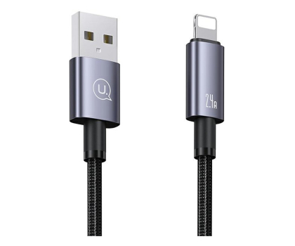 Kabel USAMS Kabel USB na Lightning 2,4A 1,2m Fast Charging stalowy